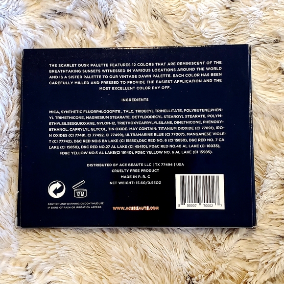 Ace Beauty Scarlet Dusk Eyeshadow Palette NIB - Picture 4 of 8